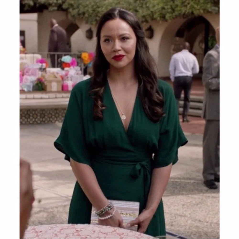 NEW Reformation Winslow Dress Emerald XS - Picture 5 of 17